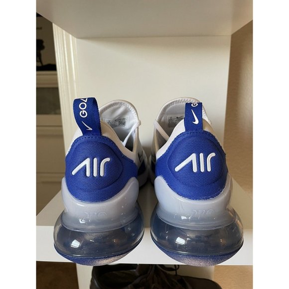 Men's Nike Air Max 270 Golf Shoes White Blue Comfort CK6483-106 - Picture 5 of 6